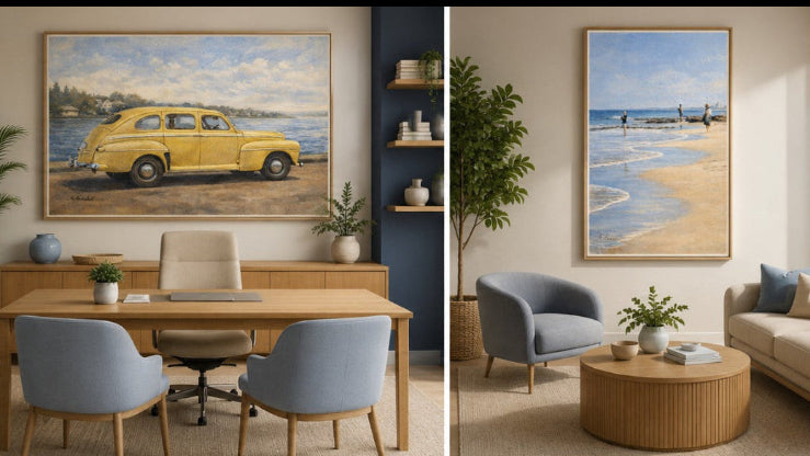 Calming Wall Art for Office Spaces in Australia | Introducting Recalibrateandexhale.art