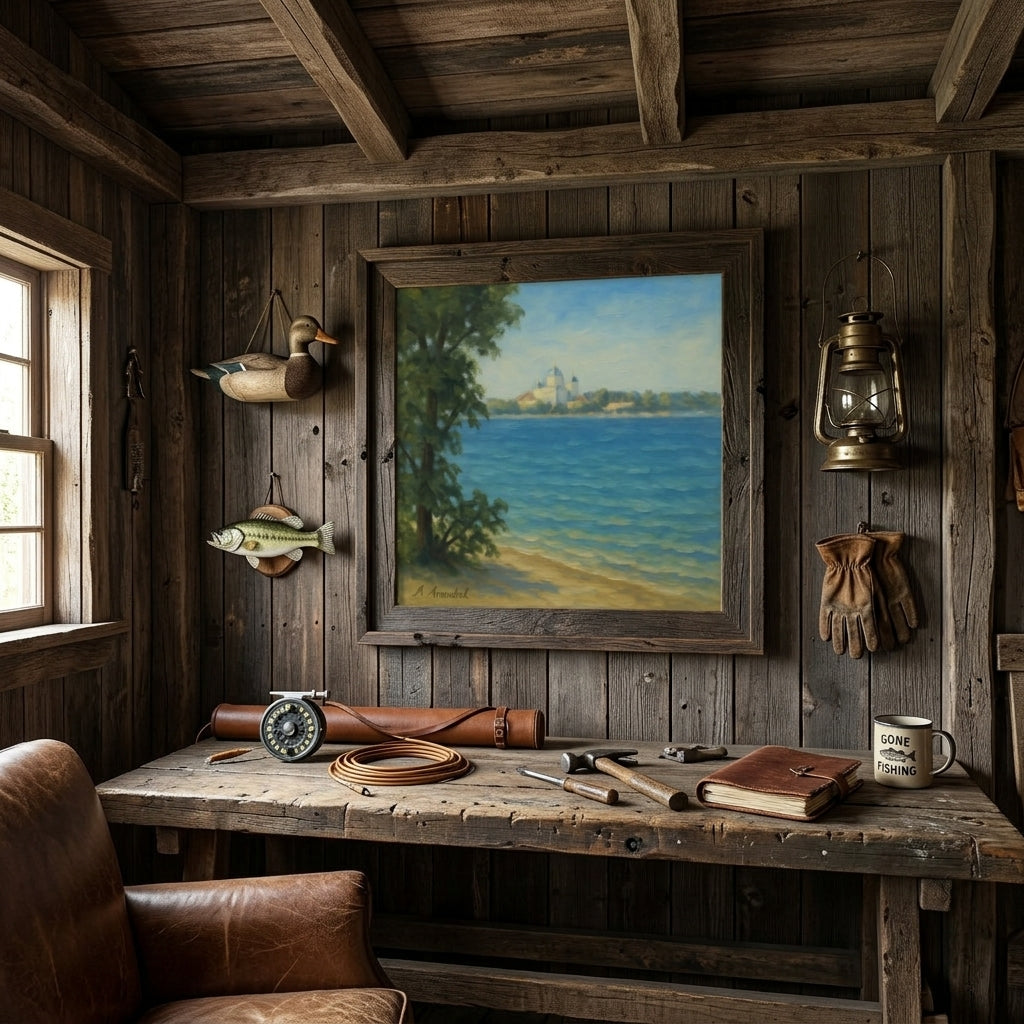 The Far Shore – Calming Coastal Landscape Wall Art